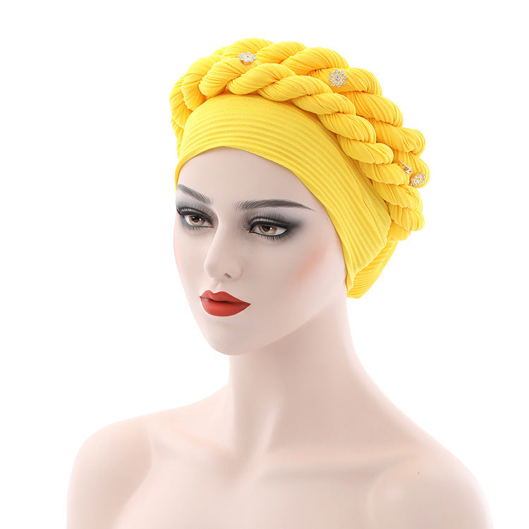 Popular Baotou Hat Braid Hat Messy Linen
