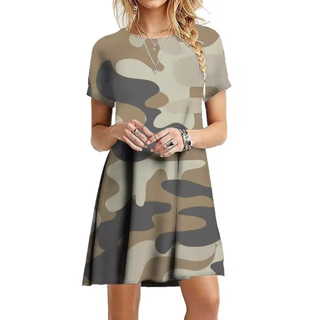 Summer Female Military Camouflage Skirt