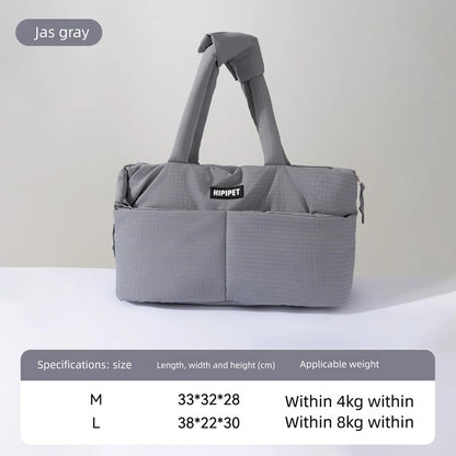 Dog Car Seat Pet Carrier with Adjustable Safety Leash - Portable Center Console for Small Dogs and Cats