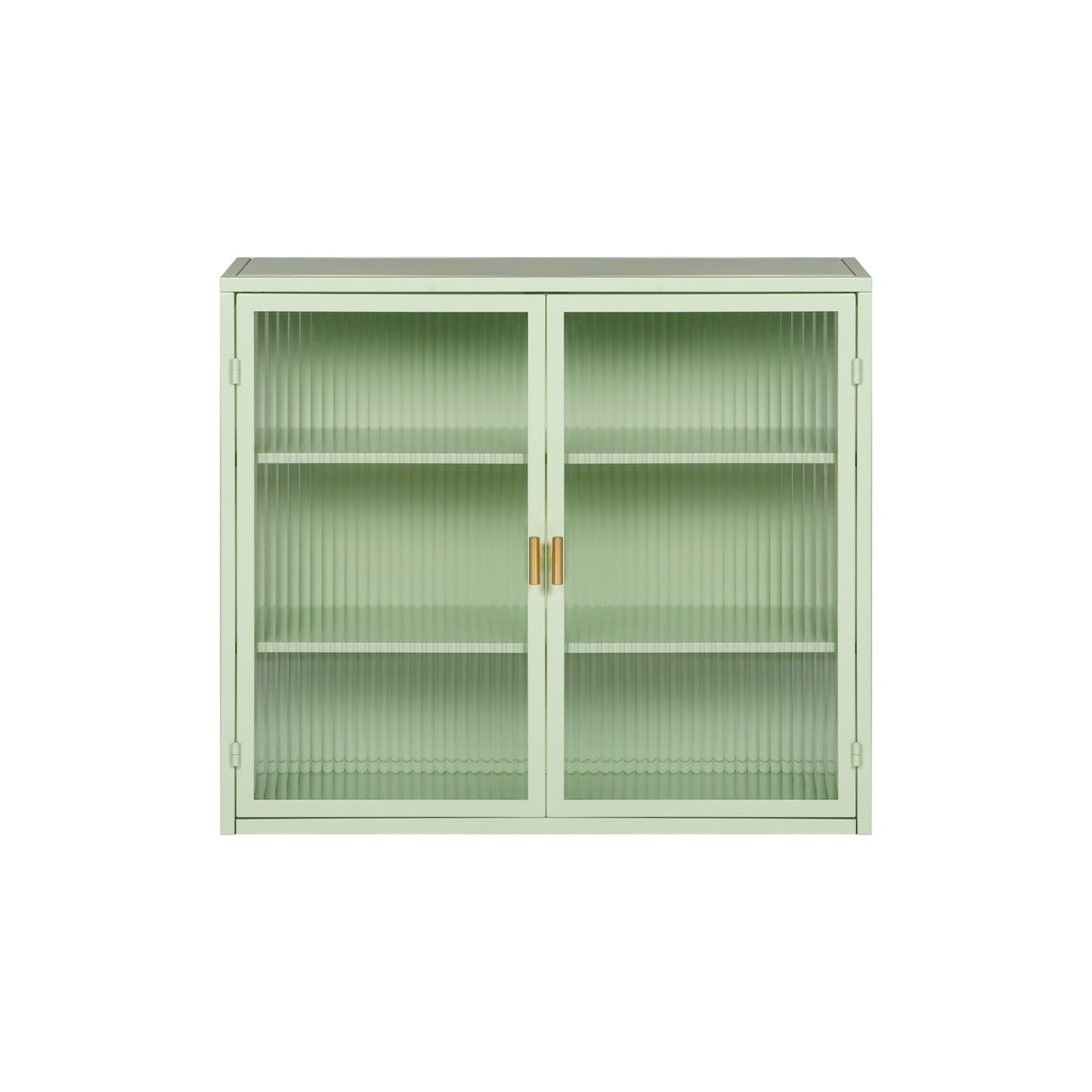 27.56  Glass Doors Modern Wall Cabinet 3-Tier Storage For Entryway