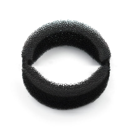 Black foam ring on a white background
