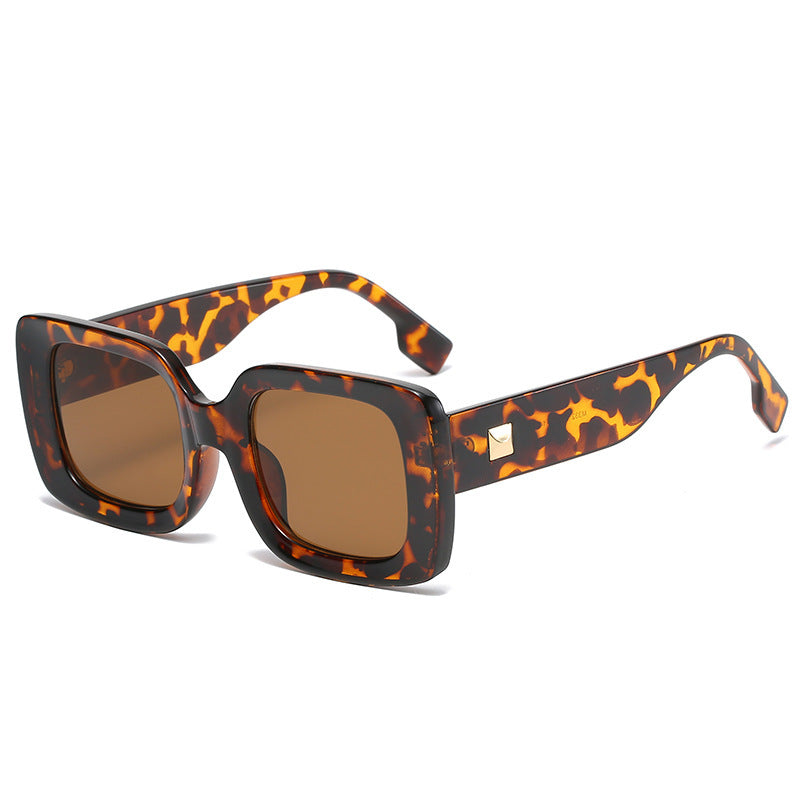 Classic Retro Square Sunglasses Large Frame