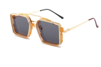 Vintage Steampunk Metal Sunglasses for Men