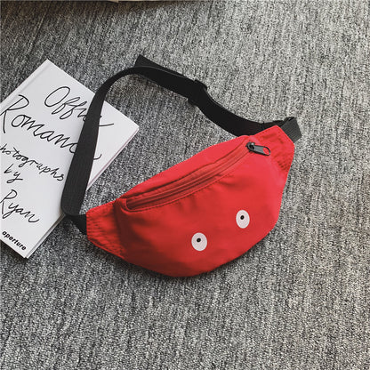 Children's Single-Shoulder Waist Bag - Funny Pattern Casual Backpack