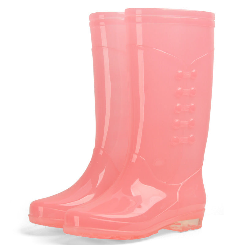 High Rain Boots for Women-Fashion Flannelette Cotton Covers