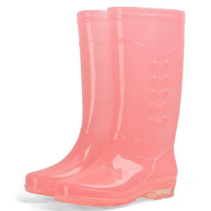 High Rain Boots for Women-Fashion Flannelette Cotton Covers