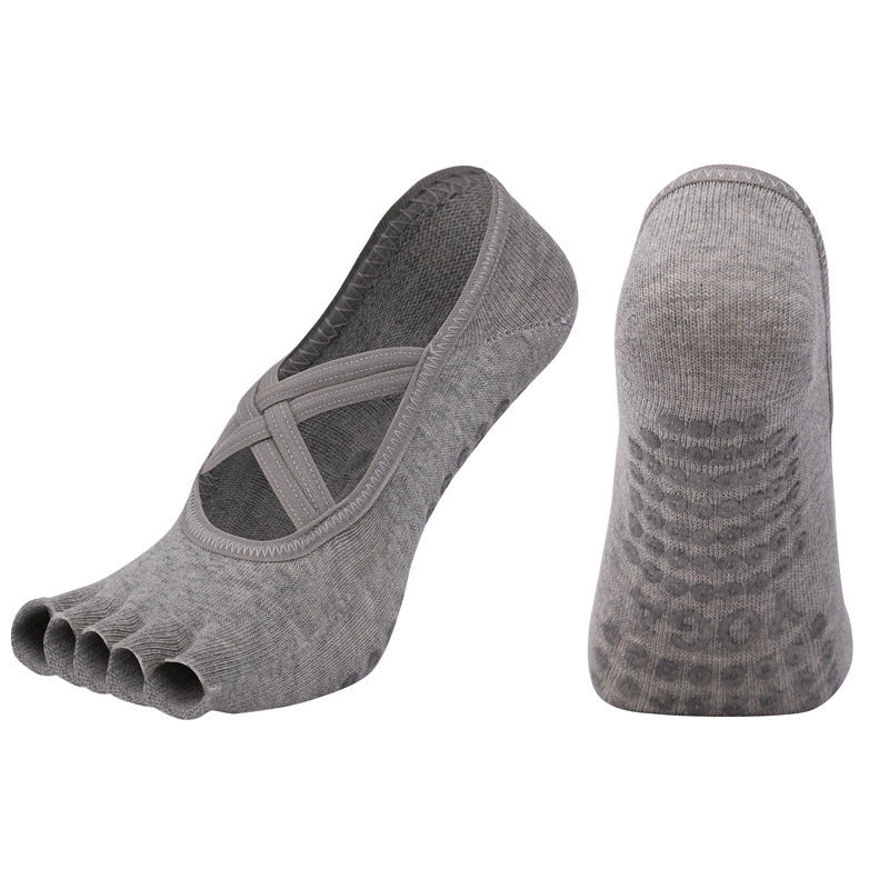 Cross-border Women's Non-slip Five-finger Yoga Socks Live Broadcast Body Dance Aerobics Pilates Fitness Sports Socks