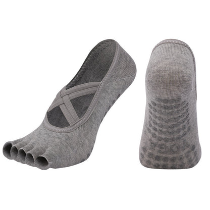 Cross-border Women's Non-slip Five-finger Yoga Socks Live Broadcast Body Dance Aerobics Pilates Fitness Sports Socks