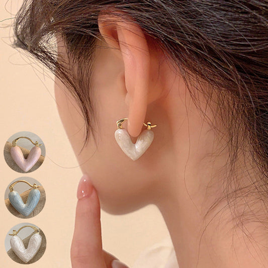 Ins Heart Love Earrings - Fashion Accessories for Women