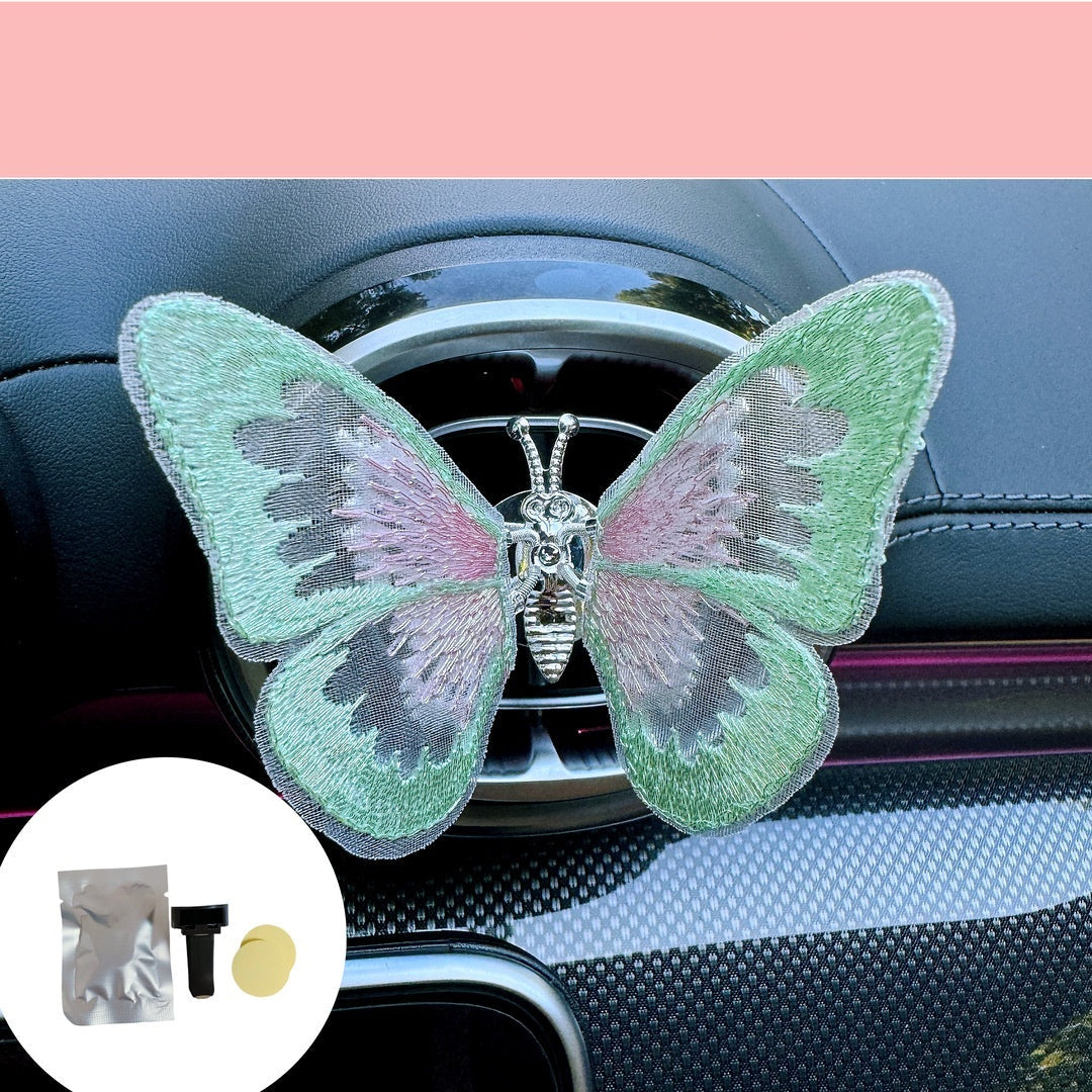 Moving Embroidery Butterfly Car Air Outlet Decoration
