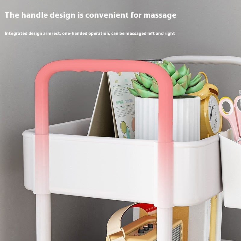 Trolley Double Armrest Storage Floor Snack Bookshelf
