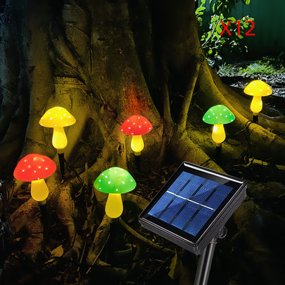 Plastics Solar Mushroom Night Light - Outdoor Courtyard Garden Decoration
