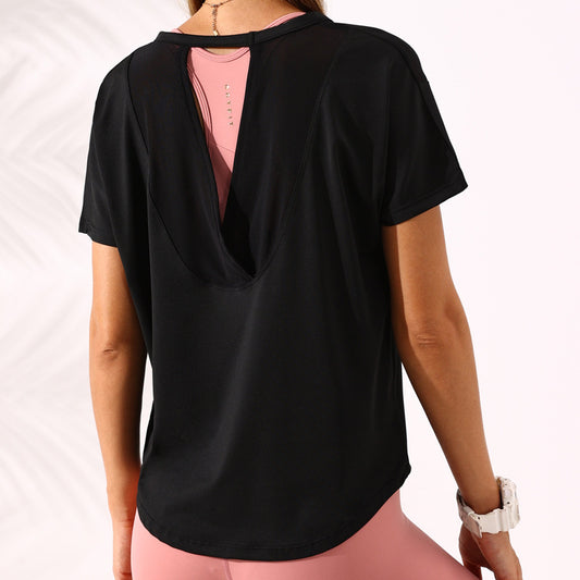 Summer New   Hollow Mesh Back Yoga Wear