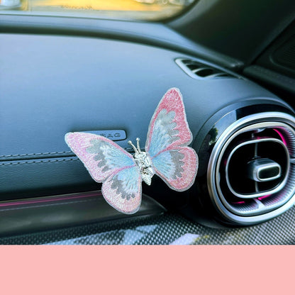 Moving Embroidery Butterfly Car Air Outlet Decoration