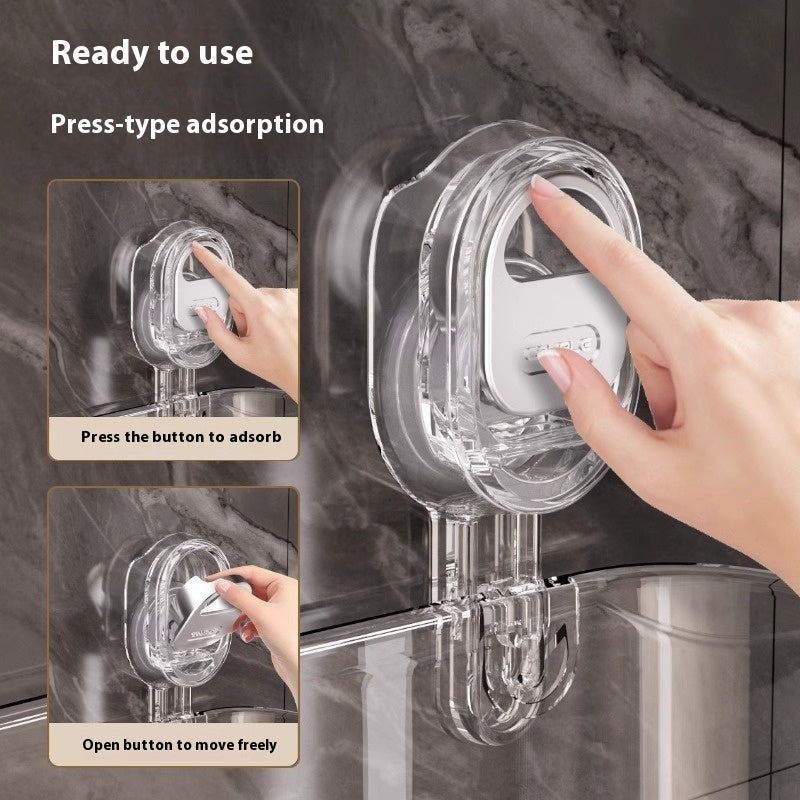 Suction Cup Storage Rack - Punch-Free Wall-Mounted Household Organizer