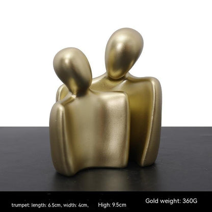Modern Minimalist Sculpture – Ceramic Resin Home Decoration
