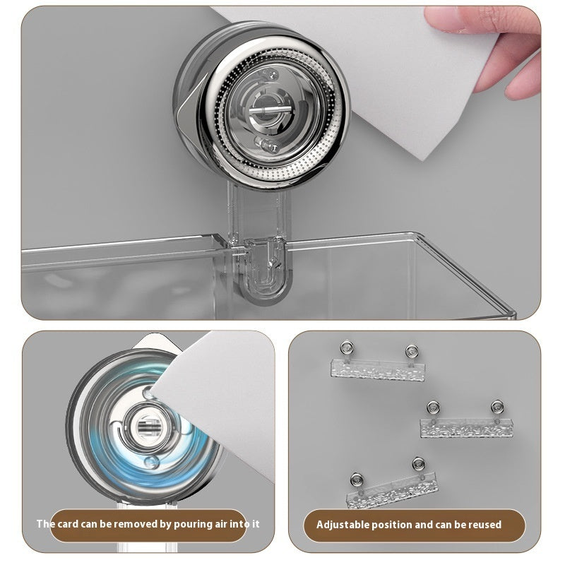 Bathroom Suction Cup Triangle Storage Rack - Punch-Free