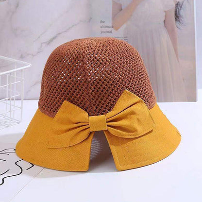Women's Sunscreen Sun Hat Mesh Breathable Bow