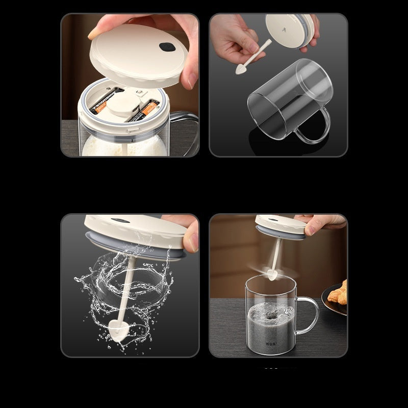 Stainless steel whisk with various features highlighted on a black background