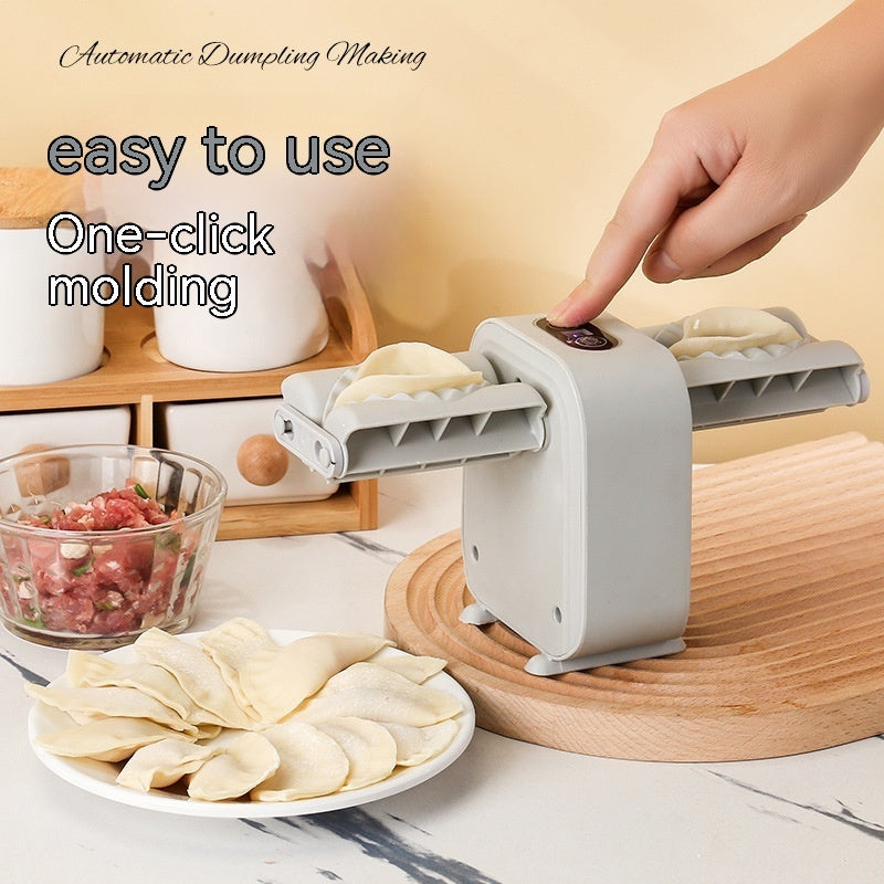 Electric Double-Headed Dumpling Maker – Fast & Easy Mold, Green