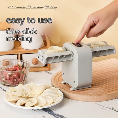 Electric Double-Headed Dumpling Maker – Fast & Easy Mold, Green