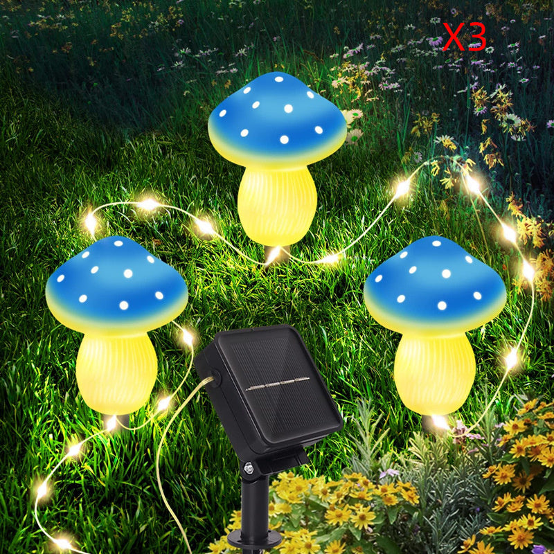 Plastics Solar Mushroom Night Light - Outdoor Courtyard Garden Decoration