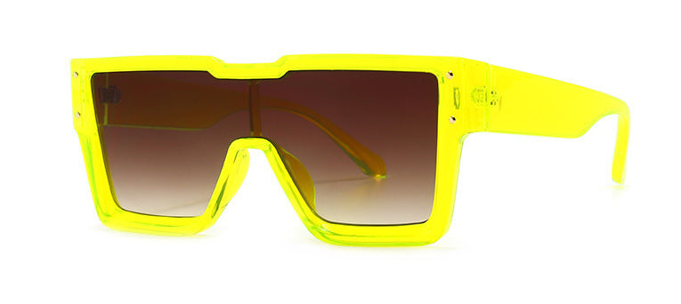 Oversized One-Lens Square Sunglasses for Men & Women