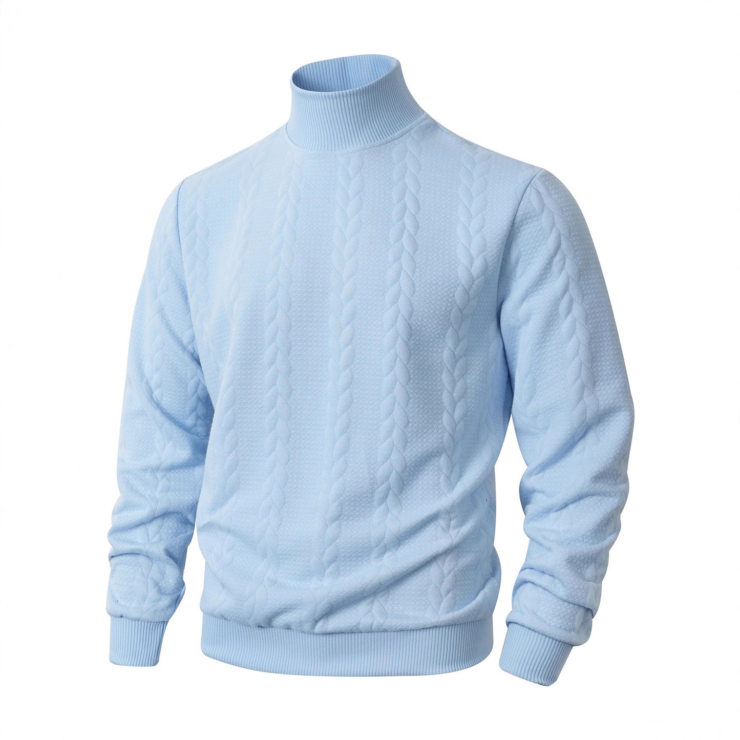 Light blue sweater on a white background