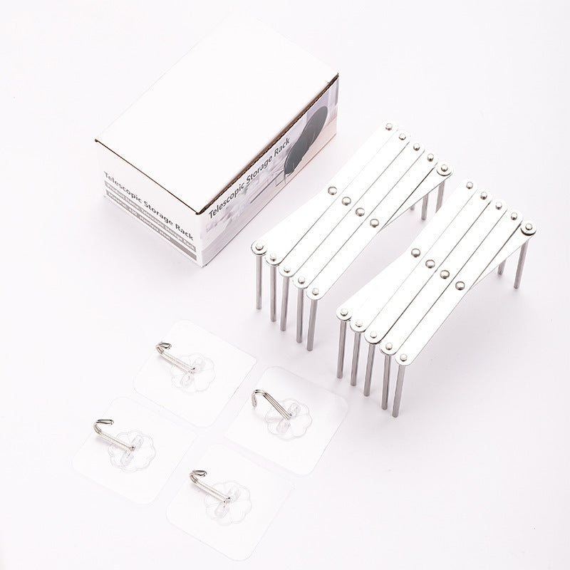 Stainless Steel Telescopic Shelf Folding Kitchen Storage
