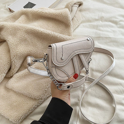 Mini Children's Women's Portable Crossbody Concave Shape Bag