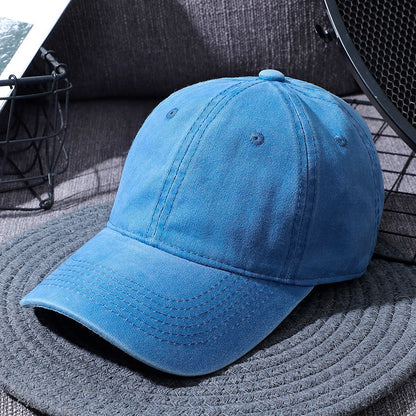 Unisex Washed Cotton Distressed Baseball Cap