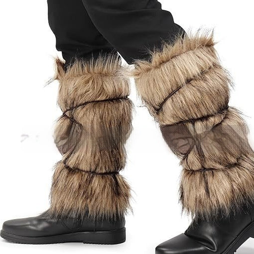 Viking Men's Cape And Shawl Oversleeve Booties Suit Artificial Wool