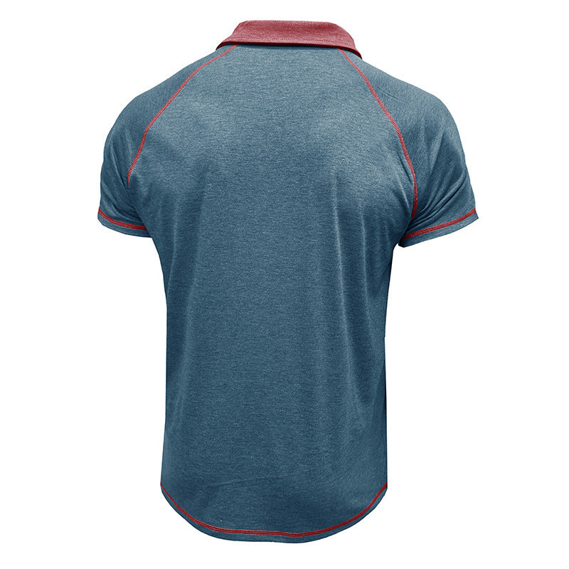 Short-Sleeved Lapel T-Shirt Polo - Bottoming Shirt for Men