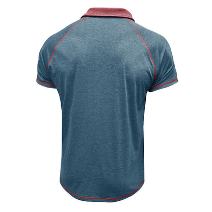 Short-Sleeved Lapel T-Shirt Polo - Bottoming Shirt for Men