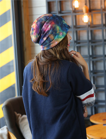 Starry Sky Graffiti Multifunctional Polyester Hood