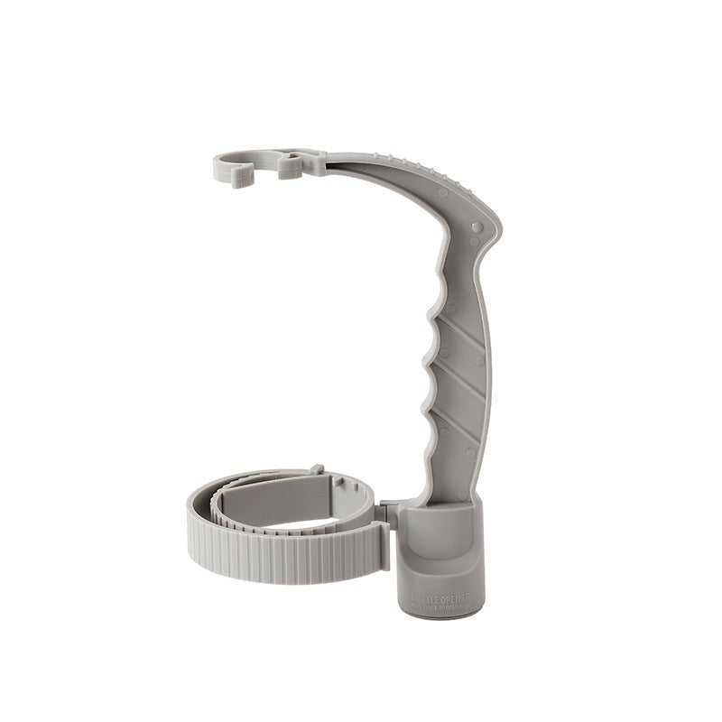 Gray adjustable headband holder on a white background