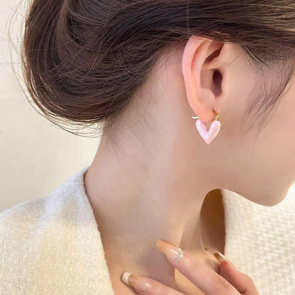 Ins Heart Love Earrings - Fashion Accessories for Women