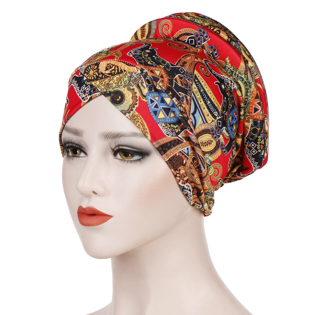 Back Sponge Hair Toe  Cashew Flower Print