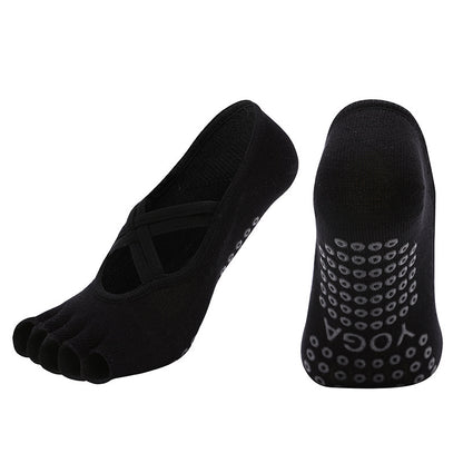 Cross-border Women's Non-slip Five-finger Yoga Socks Live Broadcast Body Dance Aerobics Pilates Fitness Sports Socks