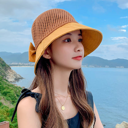 Women's Sunscreen Sun Hat Mesh Breathable Bow