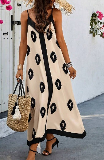 Women's Two-Tone Sleeveless Casual Summer Maxi Dress – Smile E Store