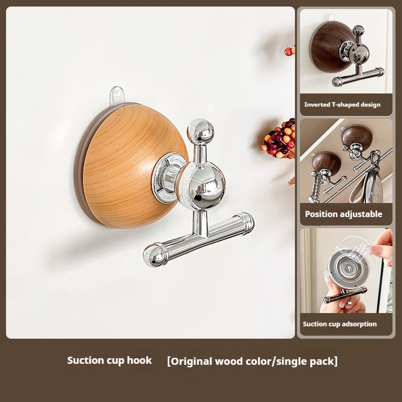 Wood Grain Sucker Hook - Strong No Punch