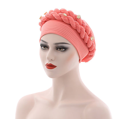 Popular Baotou Hat Braid Hat Messy Linen