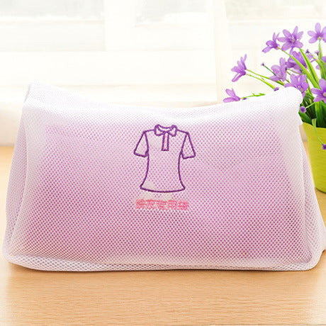 Japanese Style Embroidered Fine Mesh Extra Thickening Laundry Bag Suit Bra Underwear Wash Bag Machine Washable Mesh Bag Laundry Protection Bags