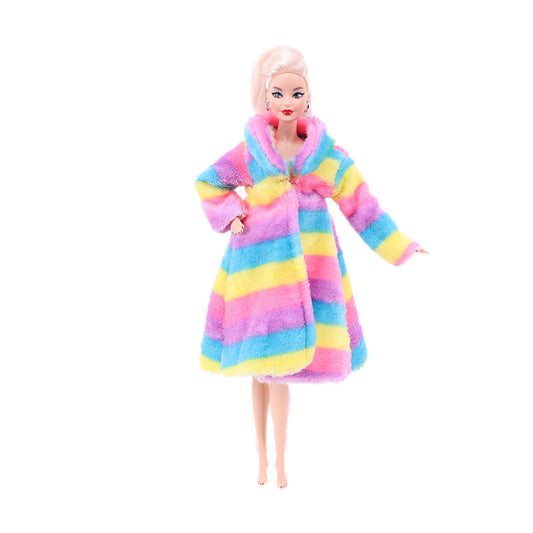 Plush Coat for 27-29cm Dolls - Stylish Doll Accessories