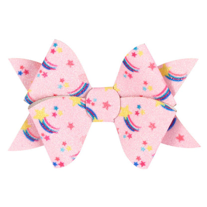 Children's Hair Accessories Windmill Bow Hairpin Sequins Glitter Baby