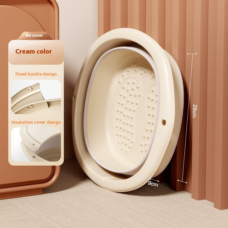 Foldable Foot Bath Portable Foot Wash Basin With Cover