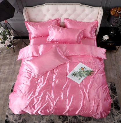 Bed Sheet Quilt Cover Naked Sleep Cool Silk Single Three Piece Set