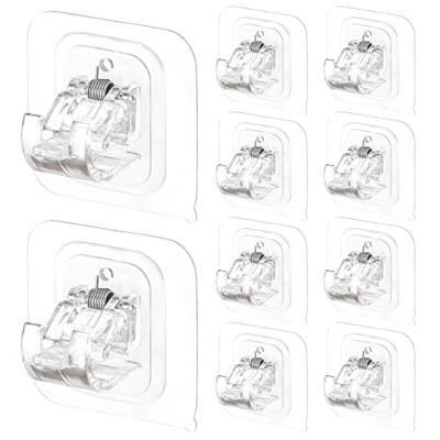 Punch-Free Curtain Rod Hook - Hanging Rod Clip Holder