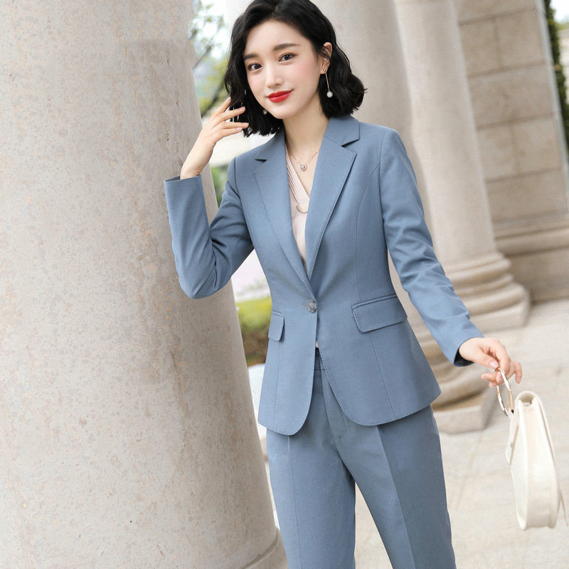 Ladies' Long-sleeved Professional Suit Formal Dress Skirt Trousers
